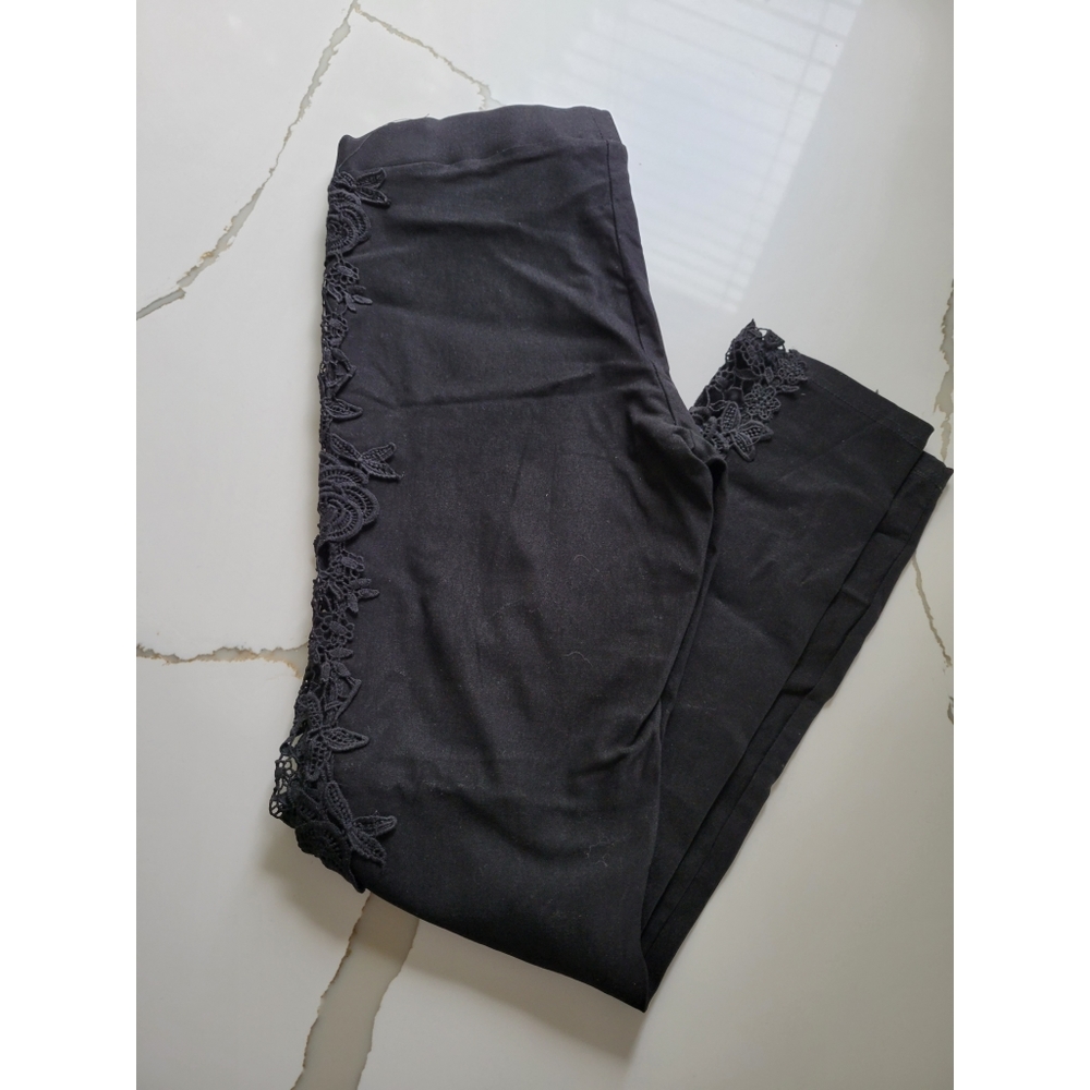 Cecico Lace Cutout Detail Pants - Picture 3 of 8